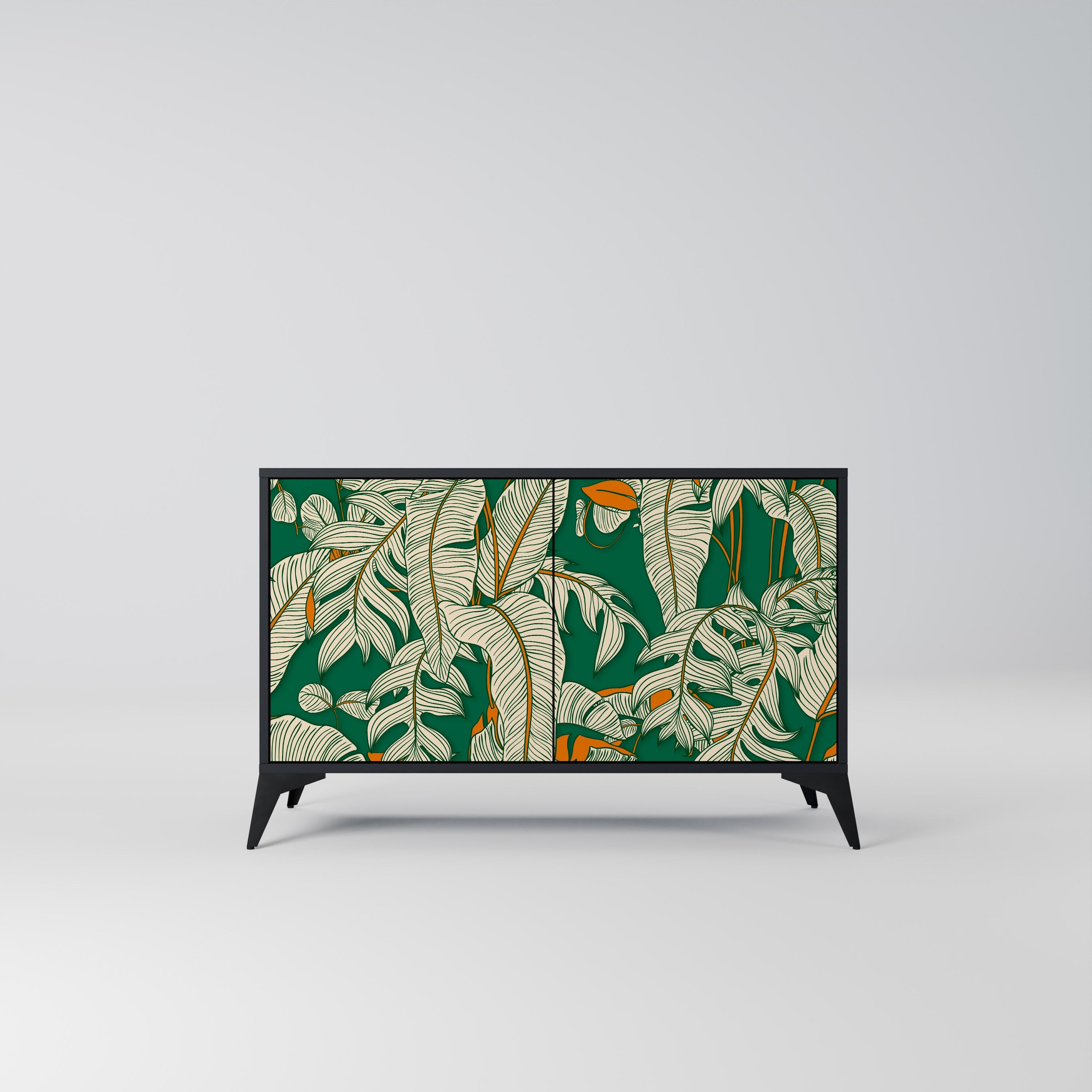 VERDANT PLEASURES Aparador de 2 Portas em Acabamento Preto