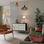 BOTANICAL SPARK 2-Door Sideboard in Black Finish