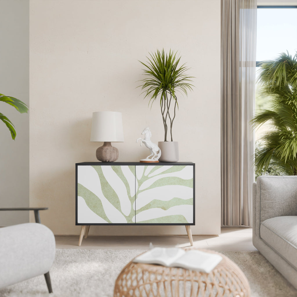 BOTANICAL SPARK 2-Door Sideboard in Black Finish