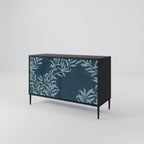 BLUE LEAVES 2-Door Sideboard in Black Finish