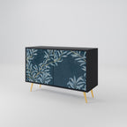 BLUE LEAVES 2-Door Sideboard in Black Finish