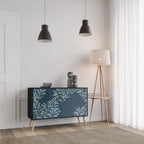 BLUE LEAVES 2-Door Sideboard in Black Finish