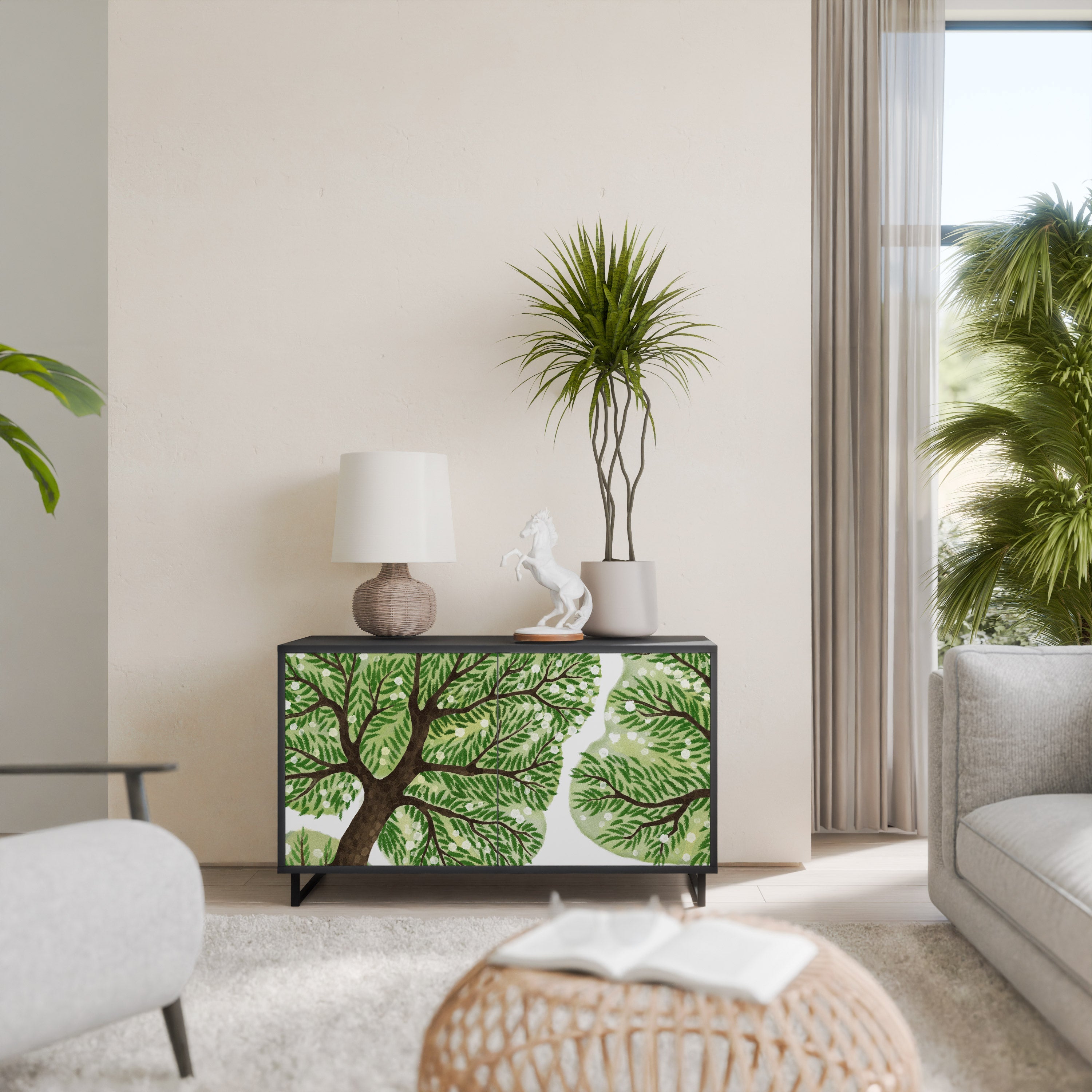 WILDERNESS DASH Aparador de 2 Portas em Acabamento Preto