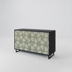 LEAVES ON GREEN 2-Door Sideboard in Black Finish
