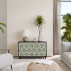 LEAVES ON GREEN 2-Door Sideboard in Black Finish