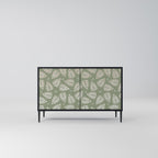 LEAVES ON GREEN 2-Door Sideboard in Black Finish