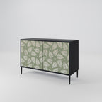 LEAVES ON GREEN 2-Door Sideboard in Black Finish