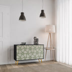 LEAVES ON GREEN 2-Door Sideboard in Black Finish