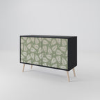 LEAVES ON GREEN 2-Door Sideboard in Black Finish