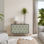 LEAVES ON GREEN 2-Door Sideboard in Black Finish