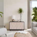 LEAVES ON BEIGE Aparador de 2 Portas em Acabamento Preto