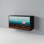 LUNAR SECRETS Aparador de 2 Portas em Acabamento Preto