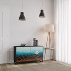 LUNAR SECRETS Aparador de 2 Portas em Acabamento Preto