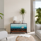 LUNAR SECRETS Aparador de 2 Portas em Acabamento Preto