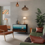 LUNAR SECRETS Aparador de 2 Portas em Acabamento Preto