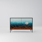 LUNAR SECRETS Aparador de 2 Portas em Acabamento Preto