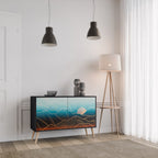 LUNAR SECRETS Aparador de 2 Portas em Acabamento Preto