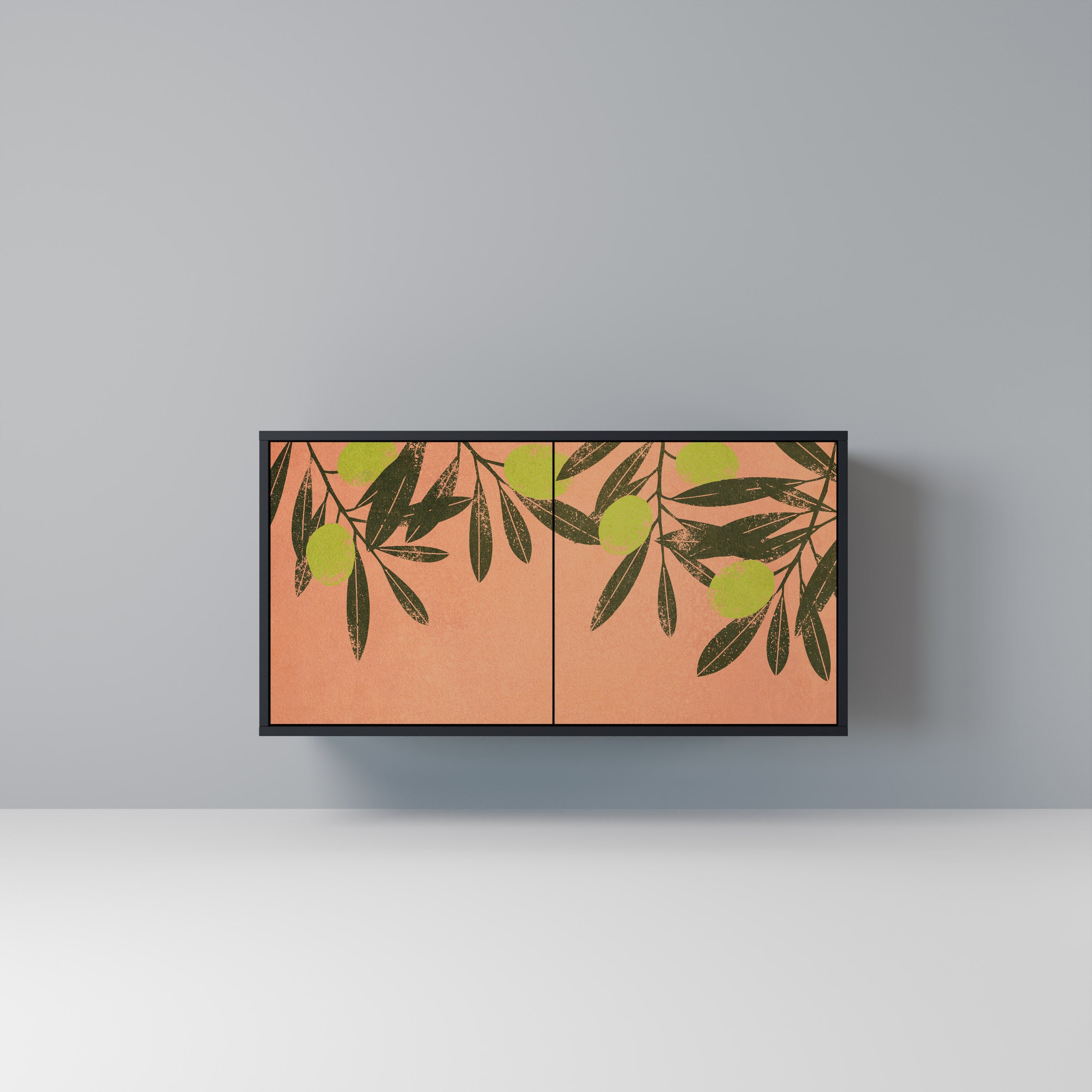 JUICY OLIVES Aparador de 2 Portas em Acabamento Preto