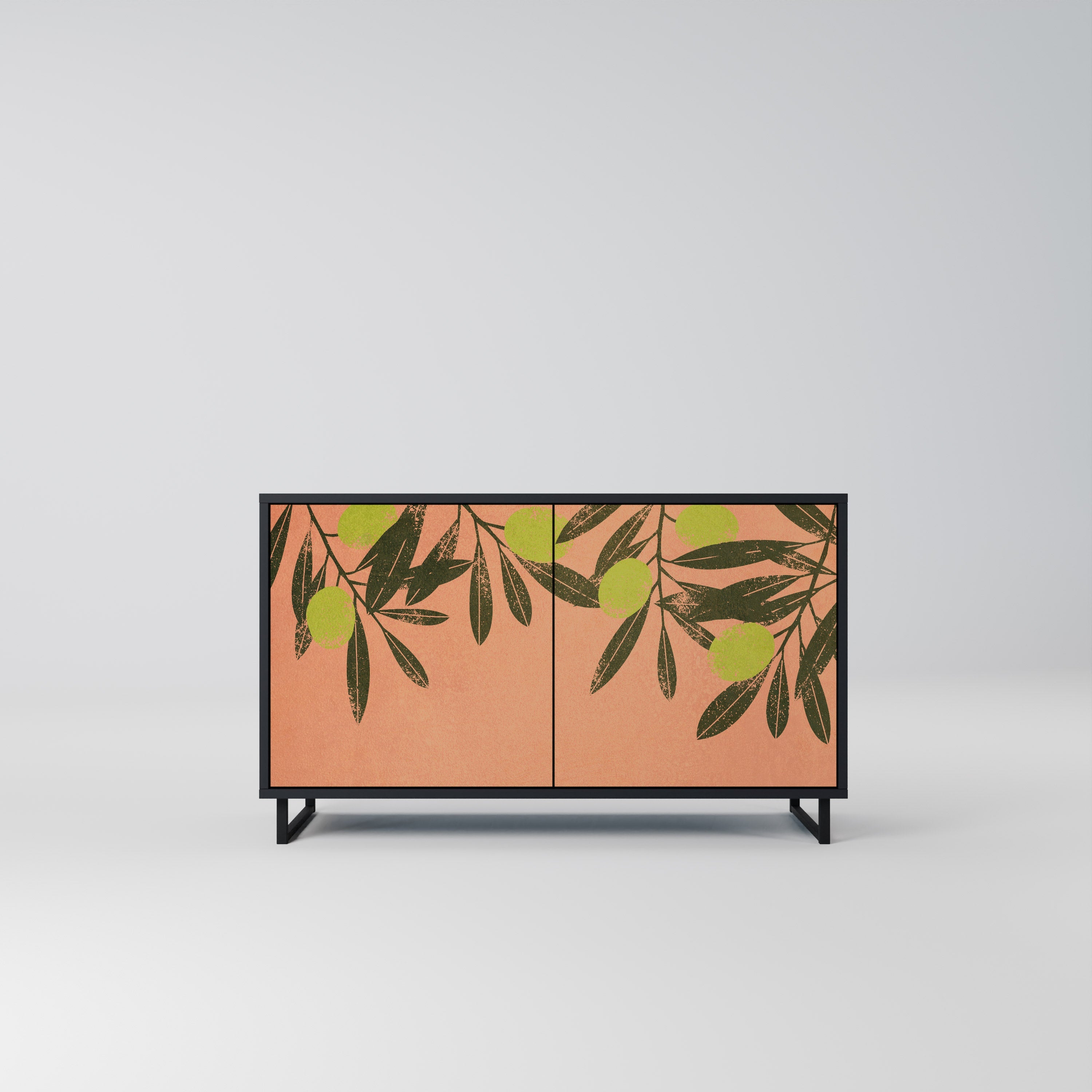 JUICY OLIVES Aparador de 2 Portas em Acabamento Preto