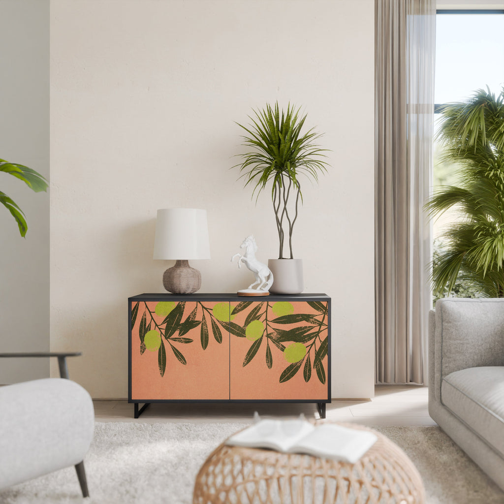 JUICY OLIVES Aparador de 2 Portas em Acabamento Preto