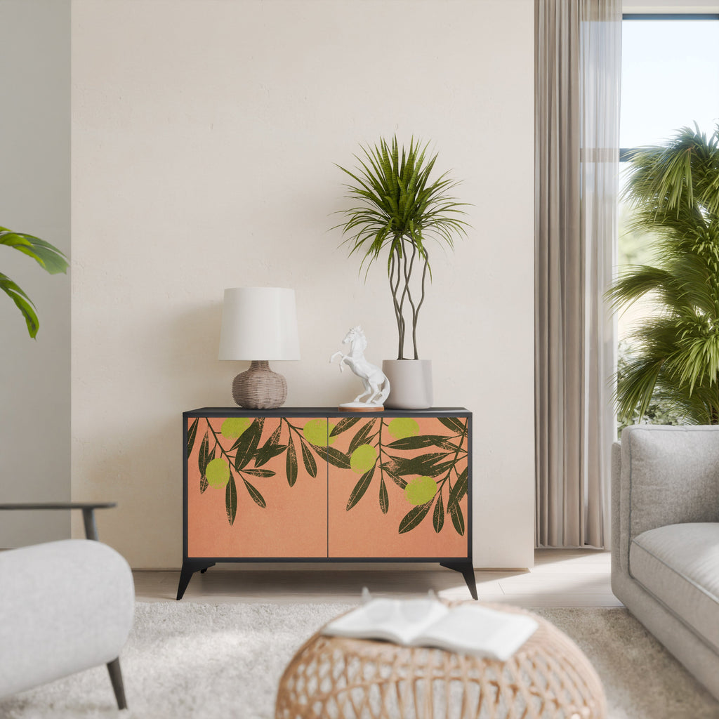 JUICY OLIVES Aparador de 2 Portas em Acabamento Preto