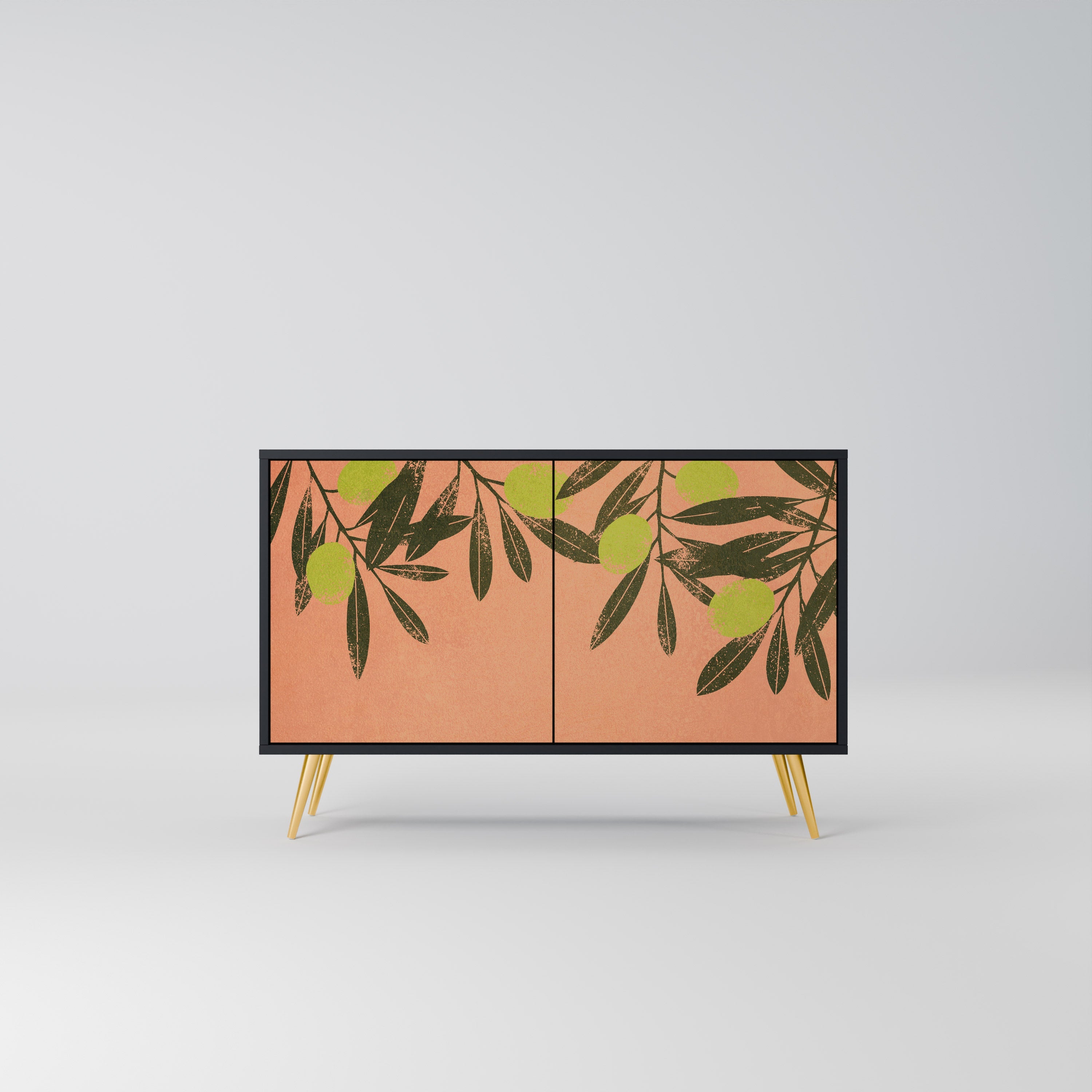 JUICY OLIVES Aparador de 2 Portas em Acabamento Preto