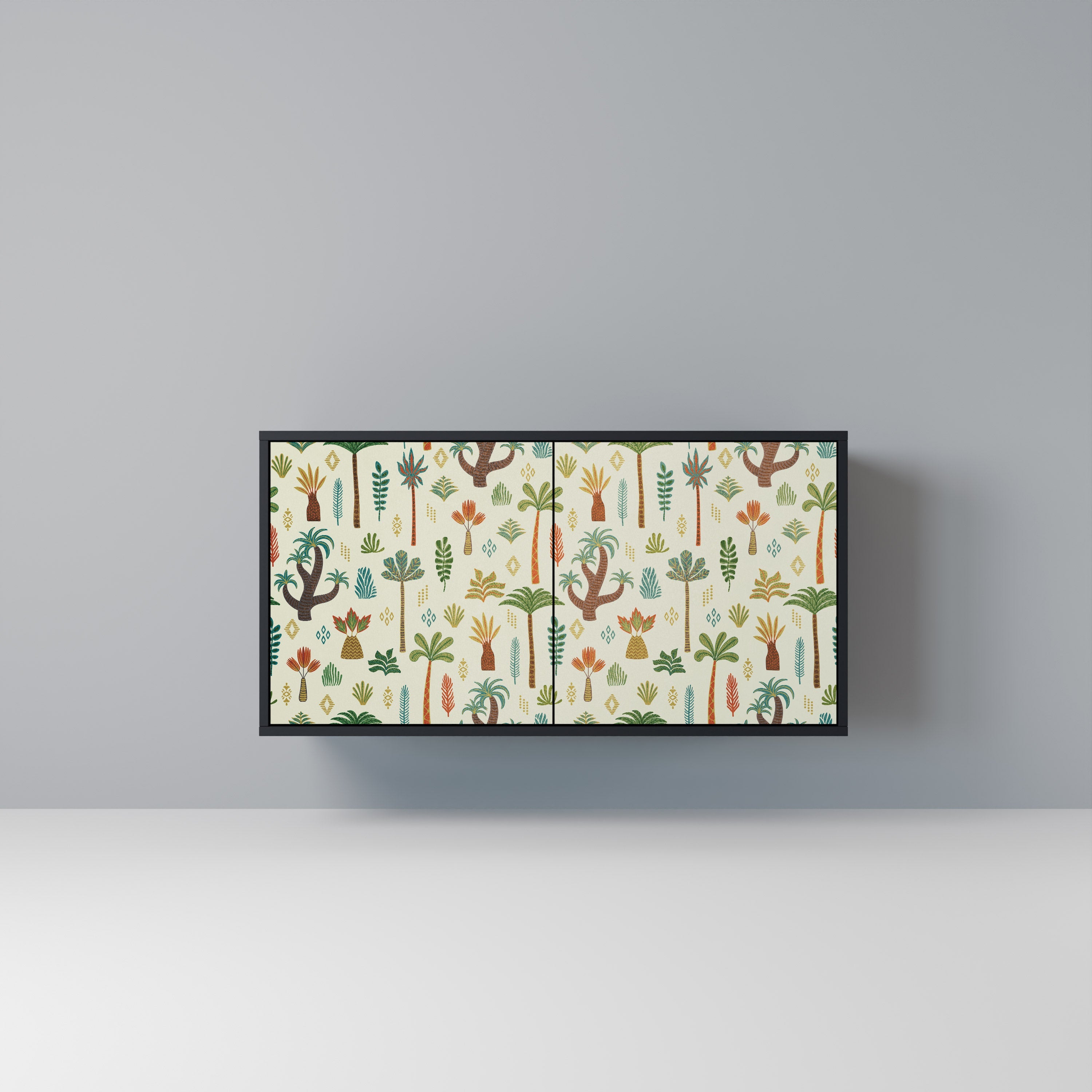 PALM SPRING Aparador de 2 Portas em Acabamento Preto