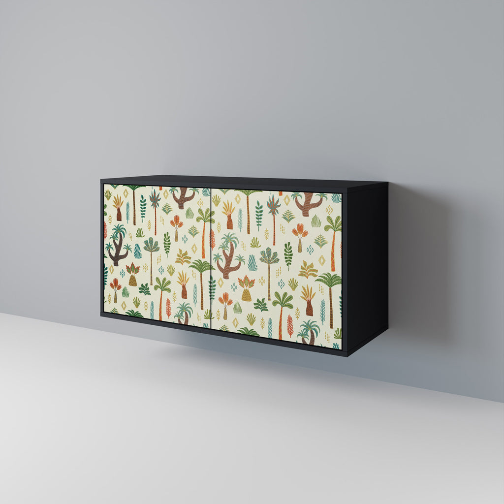 PALM SPRING Aparador de 2 Portas em Acabamento Preto