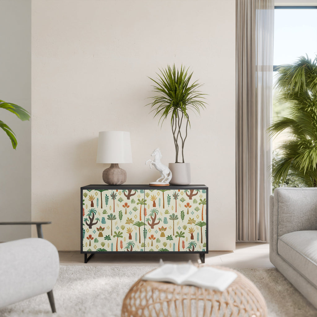 PALM SPRING Aparador de 2 Portas em Acabamento Preto