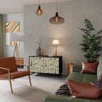 PALM SPRING Aparador de 2 Portas em Acabamento Preto