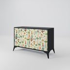 PALM SPRING Aparador de 2 Portas em Acabamento Preto