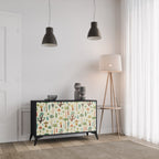 PALM SPRING Aparador de 2 Portas em Acabamento Preto