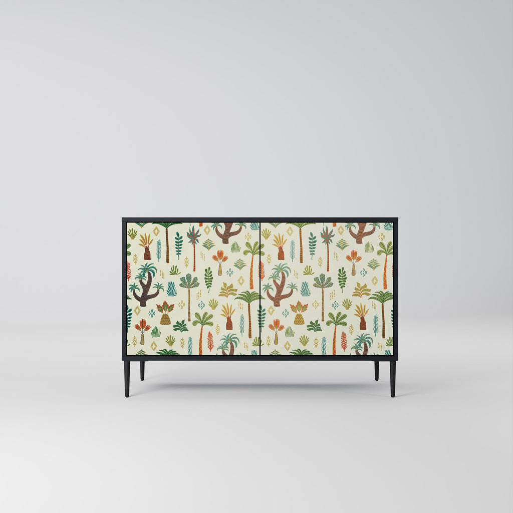 PALM SPRING Aparador de 2 Portas em Acabamento Preto