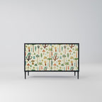 PALM SPRING Aparador de 2 Portas em Acabamento Preto