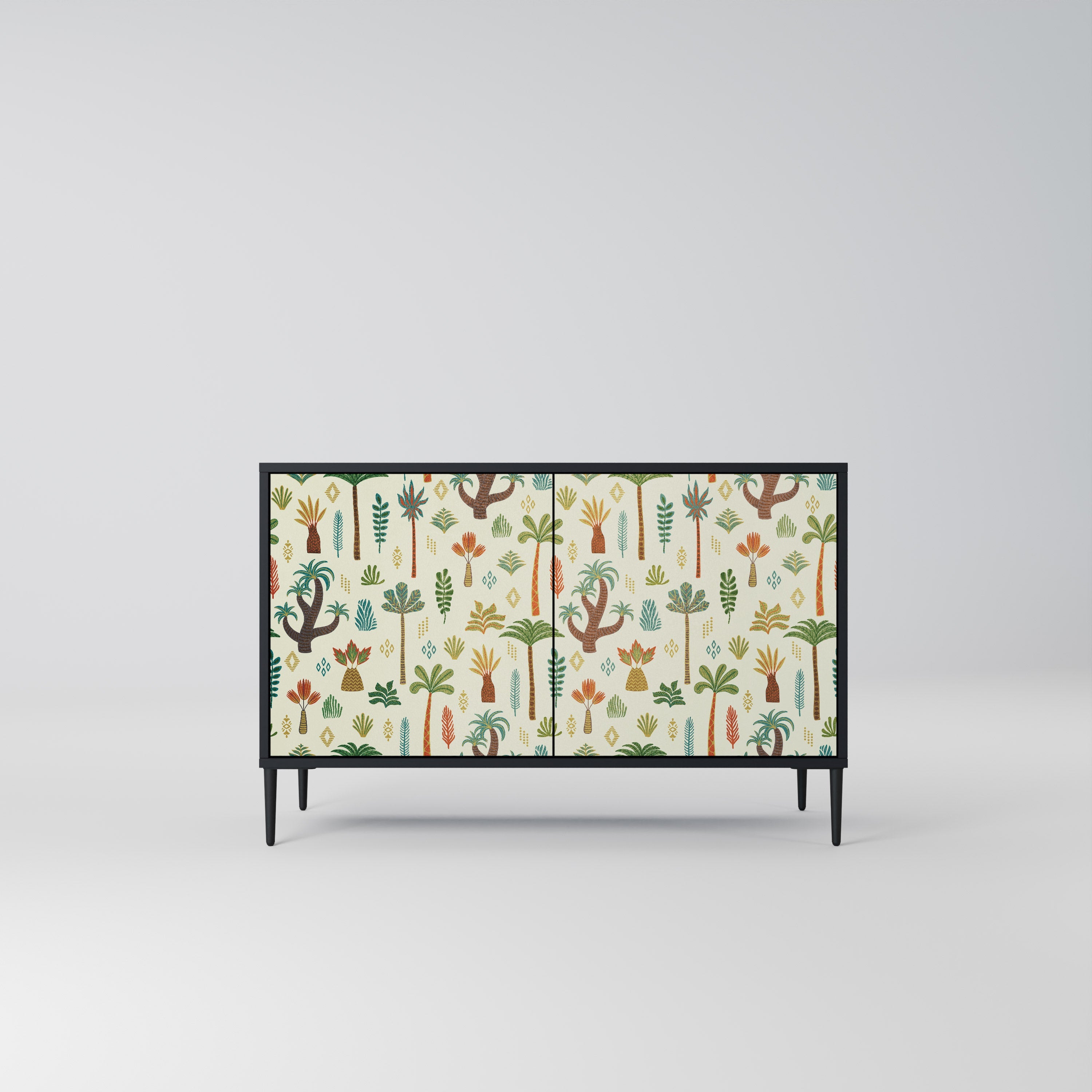 PALM SPRING Aparador de 2 Portas em Acabamento Preto