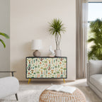 PALM SPRING Aparador de 2 Portas em Acabamento Preto