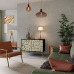 PALM SPRING Aparador de 2 Portas em Acabamento Preto