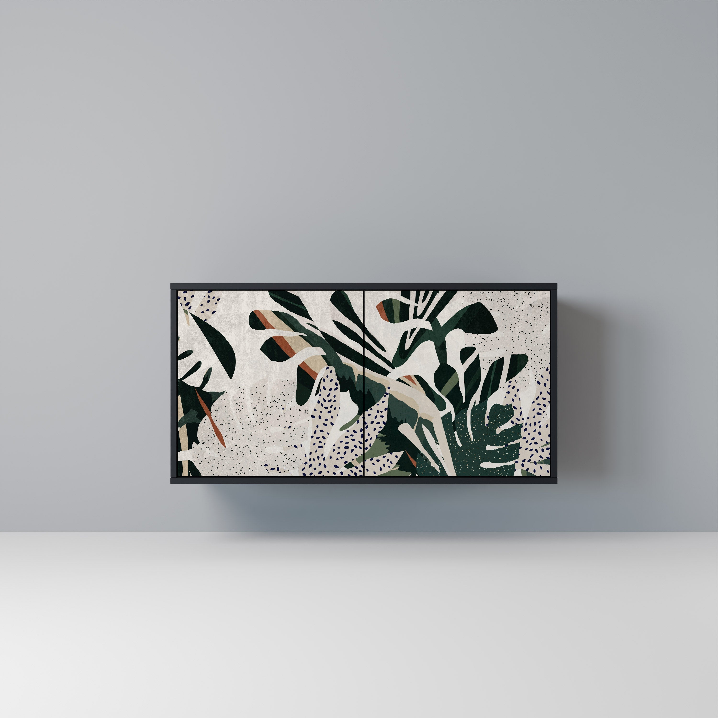 VERDURE FORMATION Aparador de 2 Portas em Acabamento Preto