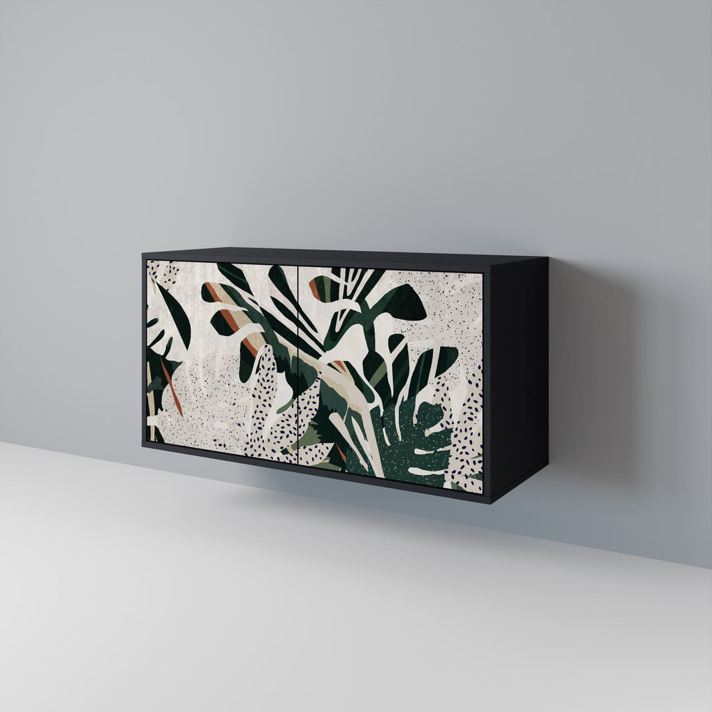 VERDURE FORMATION Aparador de 2 Portas em Acabamento Preto