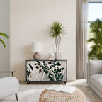 VERDURE FORMATION Aparador de 2 Portas em Acabamento Preto