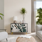 VERDURE FORMATION Aparador de 2 Portas em Acabamento Preto