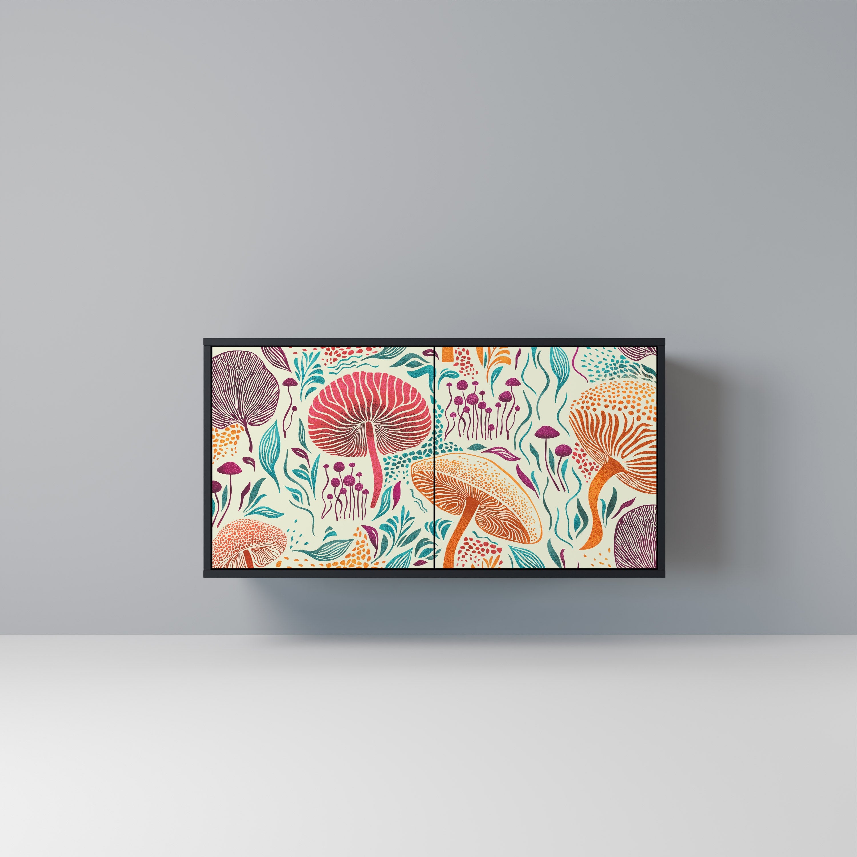 FUNGUS FANTASY Aparador de 2 Portas em Acabamento Preto