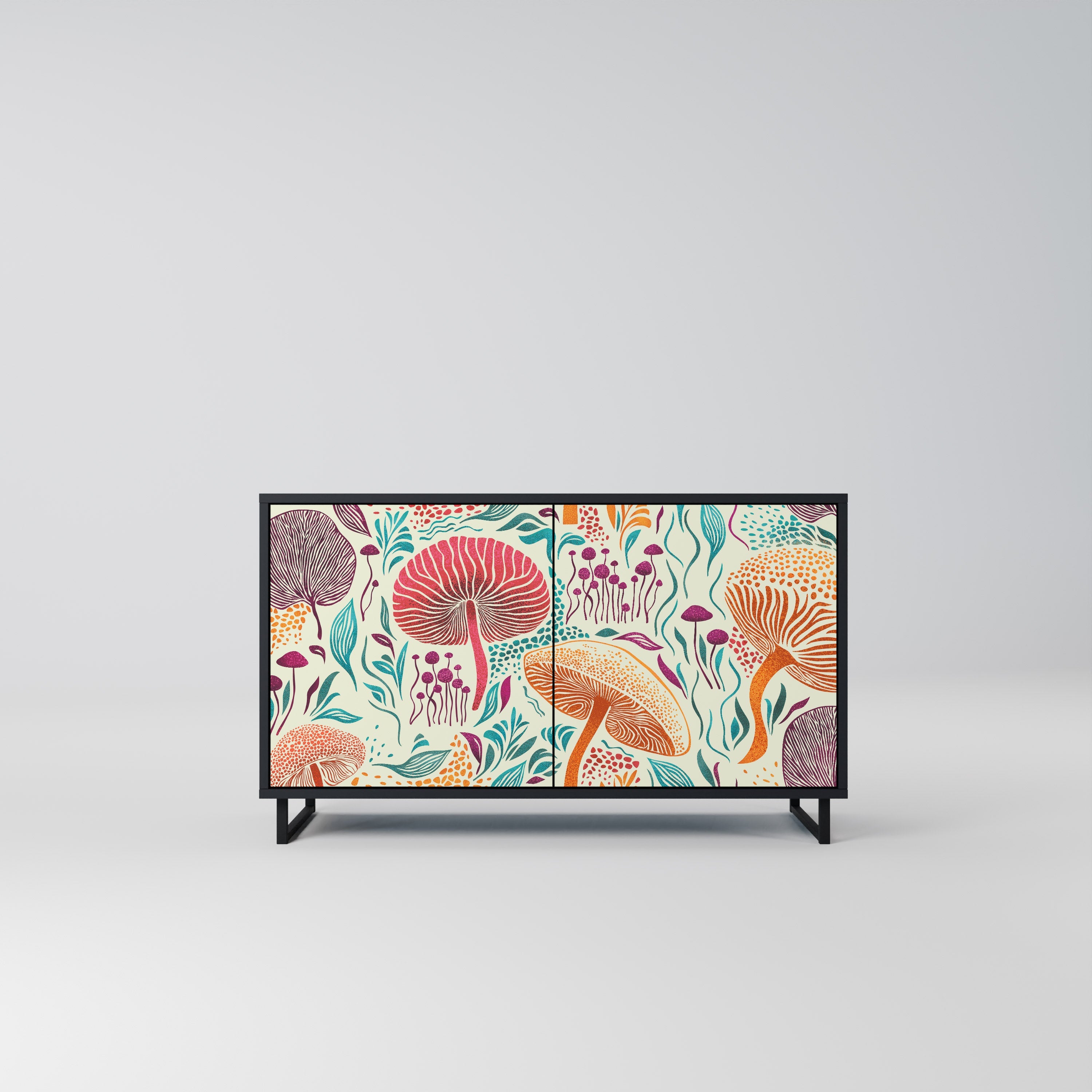 FUNGUS FANTASY Aparador de 2 Portas em Acabamento Preto