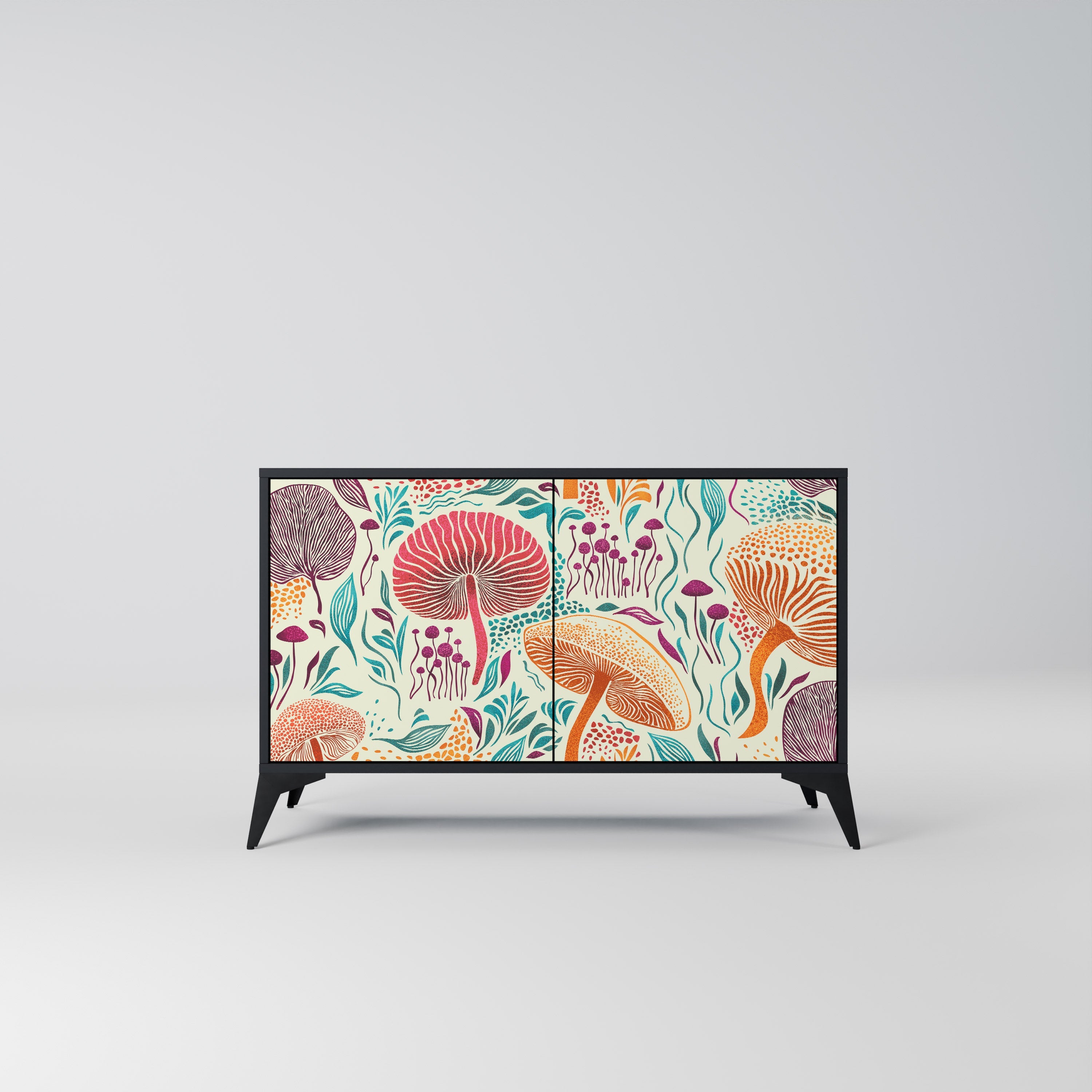 FUNGUS FANTASY Aparador de 2 Portas em Acabamento Preto