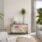 FUNGUS FANTASY Aparador de 2 Portas em Acabamento Preto