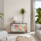 FUNGUS FANTASY Aparador de 2 Portas em Acabamento Preto