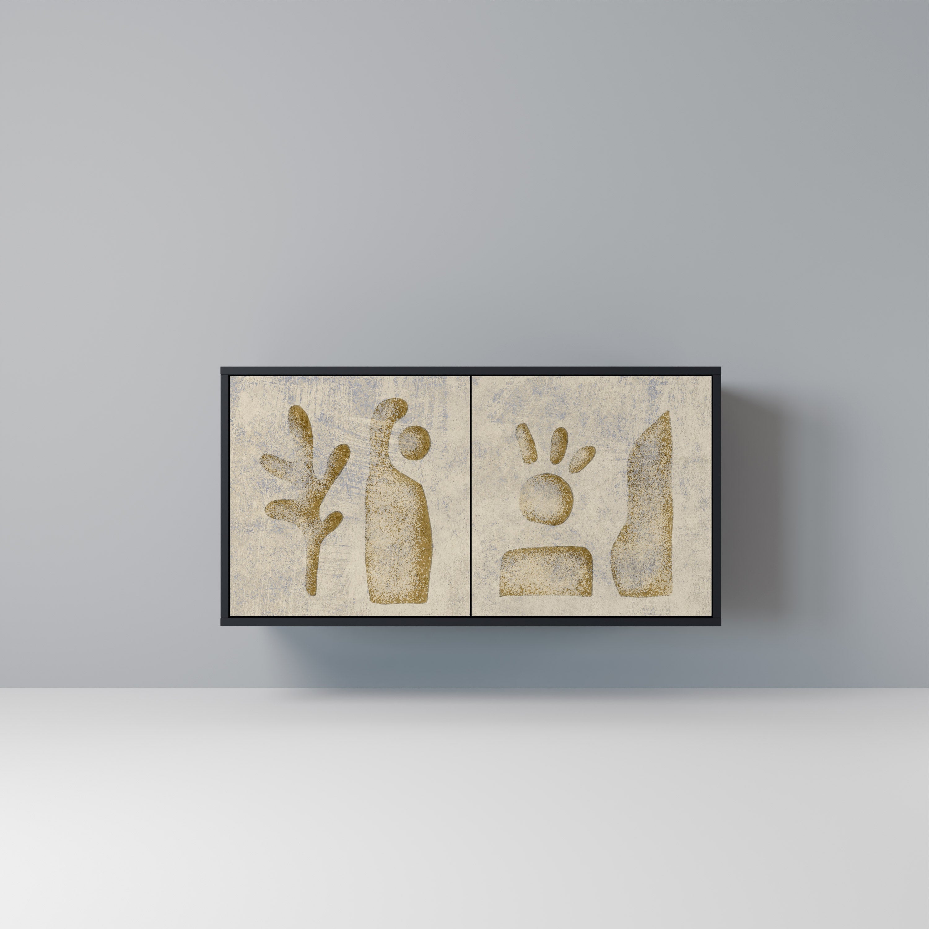 SAND SCULPTURES 2-Door Sideboard in Black Finish