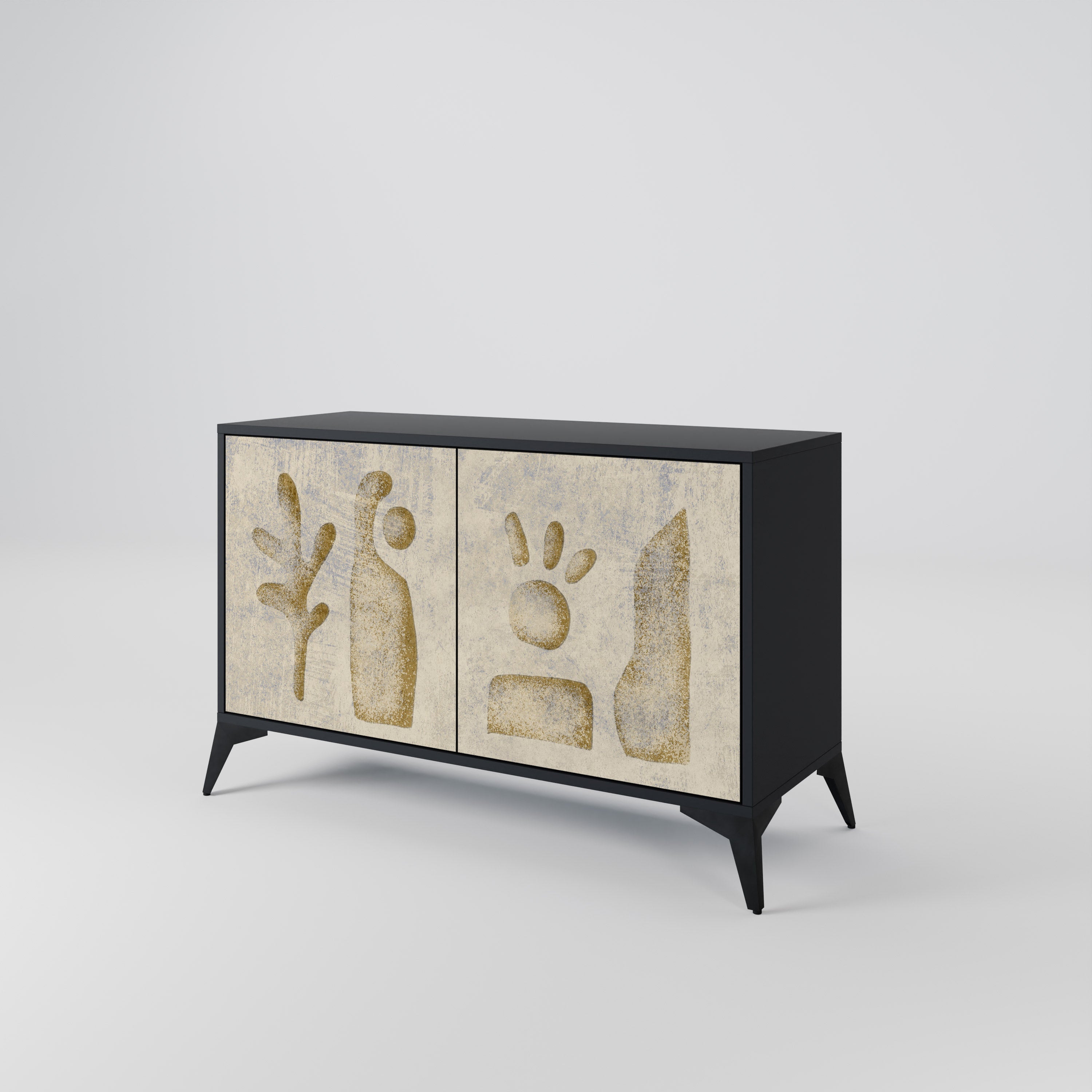 SAND SCULPTURES 2-Door Sideboard in Black Finish