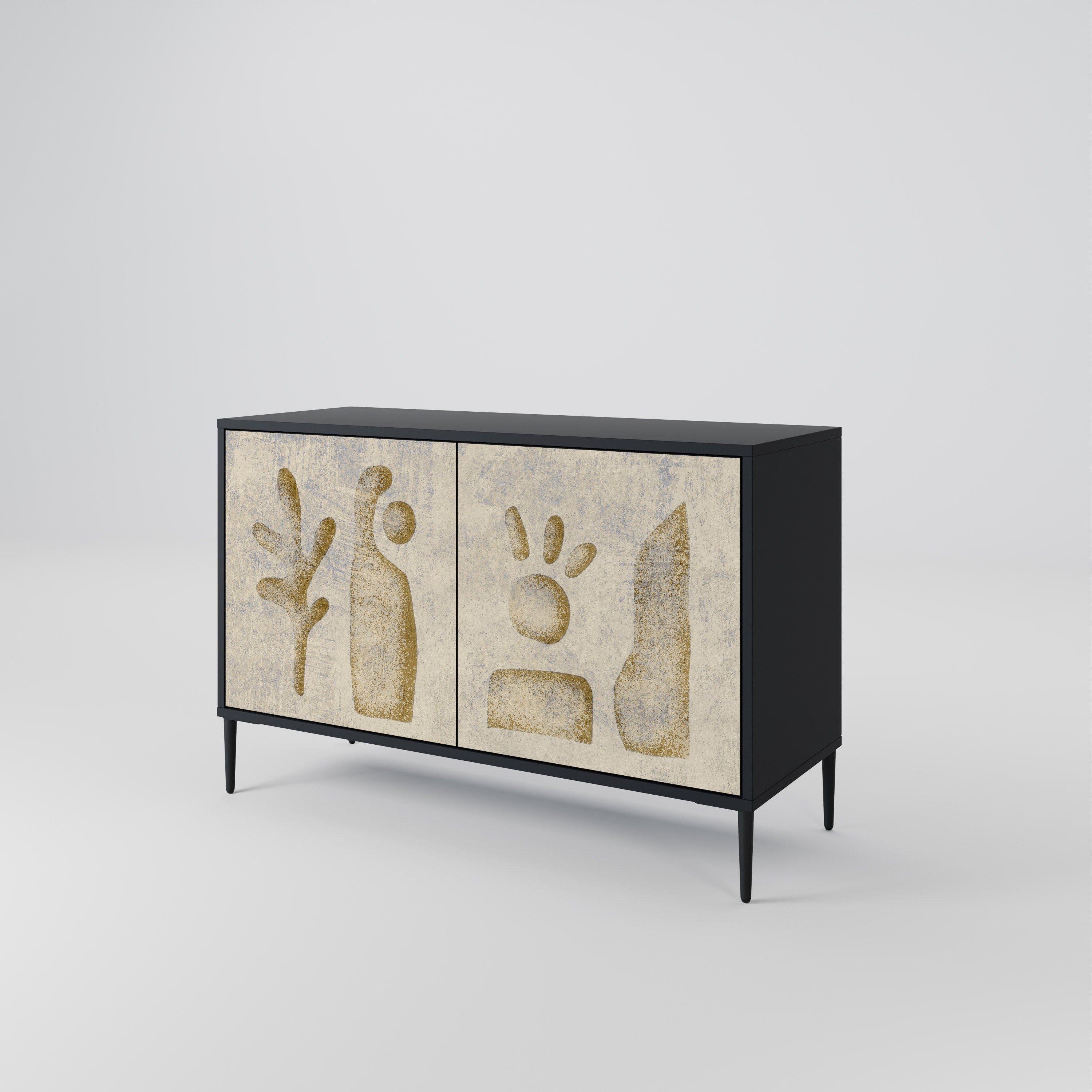 SAND SCULPTURES 2-Door Sideboard in Black Finish