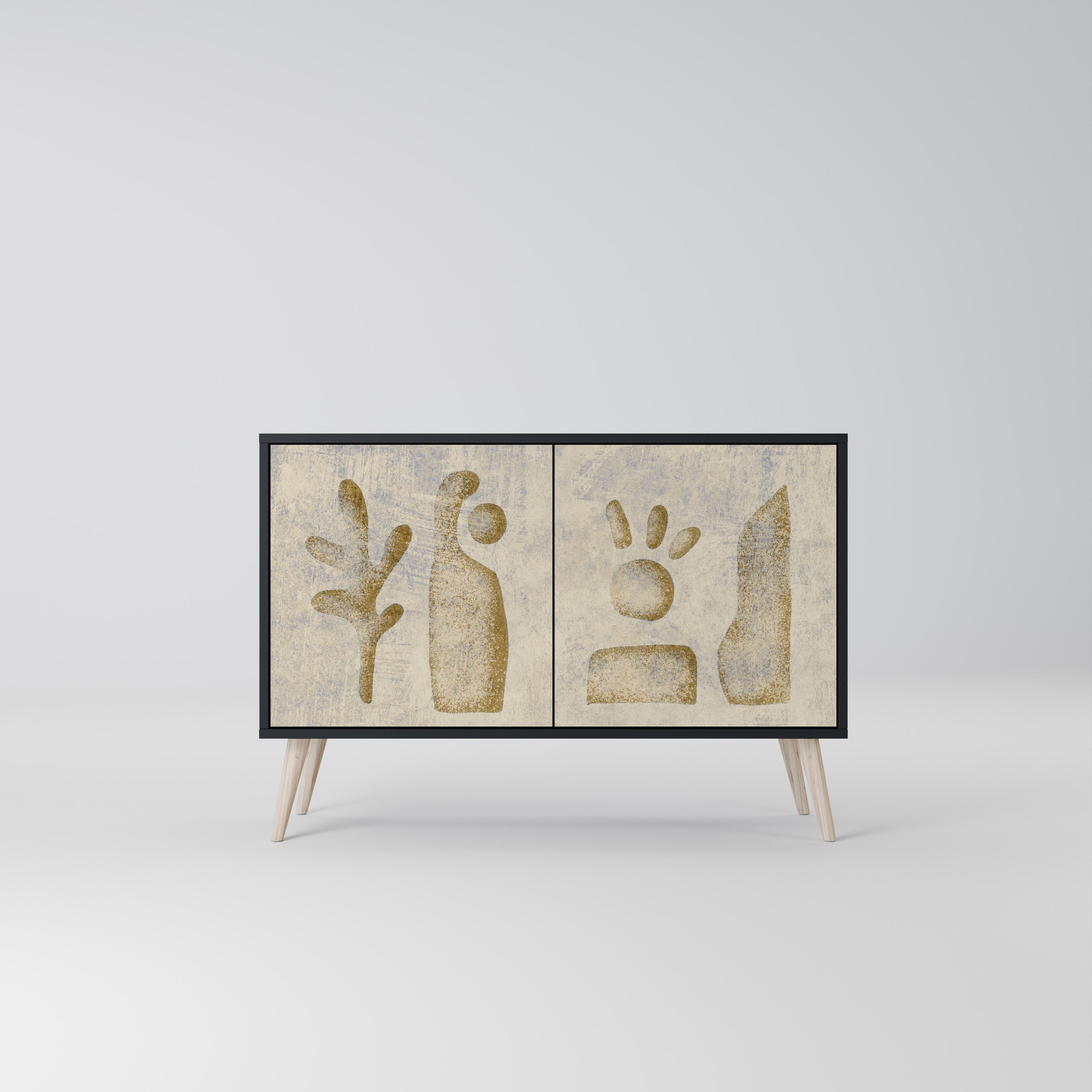 SAND SCULPTURES 2-Door Sideboard in Black Finish